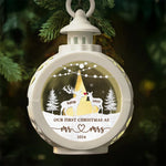 Our First Christmas Lights The Way For All The Joy To Come - Couple Personalized Custom Candlelight Lantern Ornament - Christmas Gift For Husband Wife, Anniversary, First Christmas