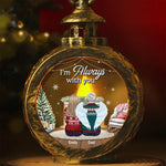 We Carry You With Us, Always In Our Hearts - Memorial Personalized Custom Candlelight Lantern Ornament - Sympathy Gift, Christmas Gift For Family Members
