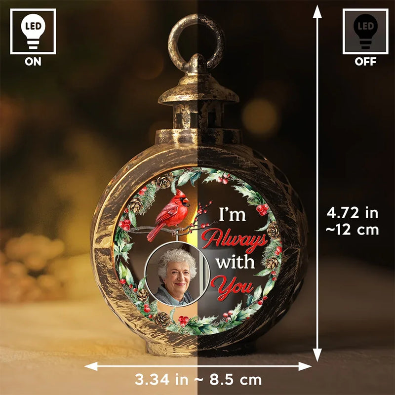 Custom Photo You Will Always Remain - Memorial Personalized Custom Candlelight Lantern Ornament - Sympathy Gift, Christmas Gift For Family Members