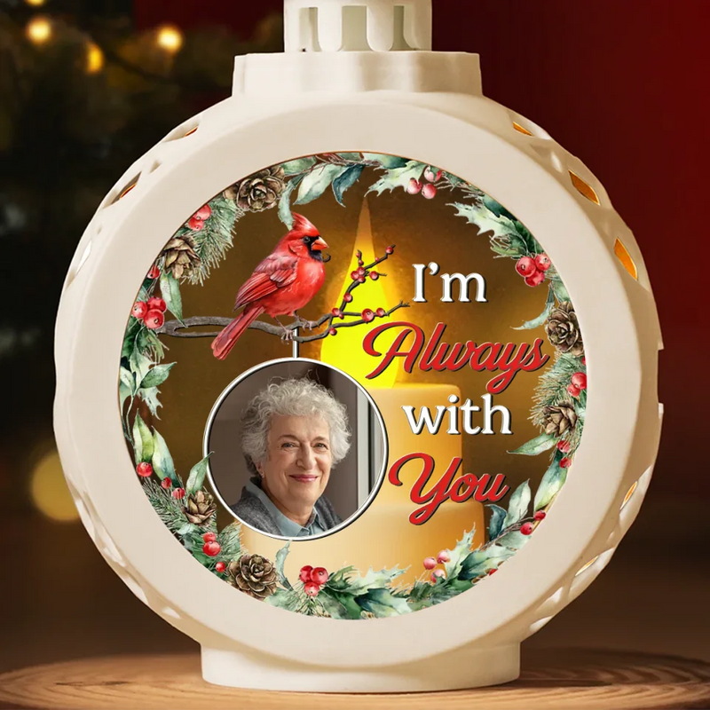 Custom Photo You Will Always Remain - Memorial Personalized Custom Candlelight Lantern Ornament - Sympathy Gift, Christmas Gift For Family Members
