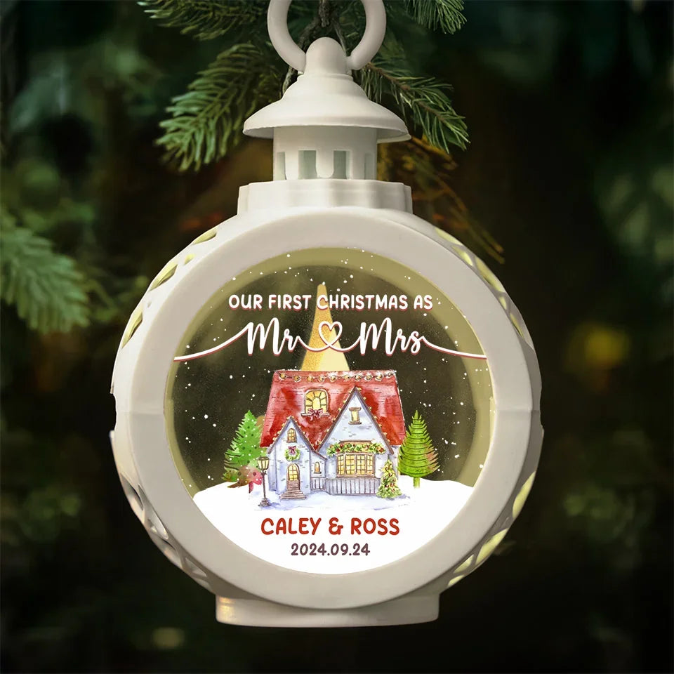 This Holiday Season, My Heart Is Full With You By My Side - Couple Personalized Custom Candlelight Lantern Ornament - Christmas Gift For Husband Wife Anniversary First Christmas