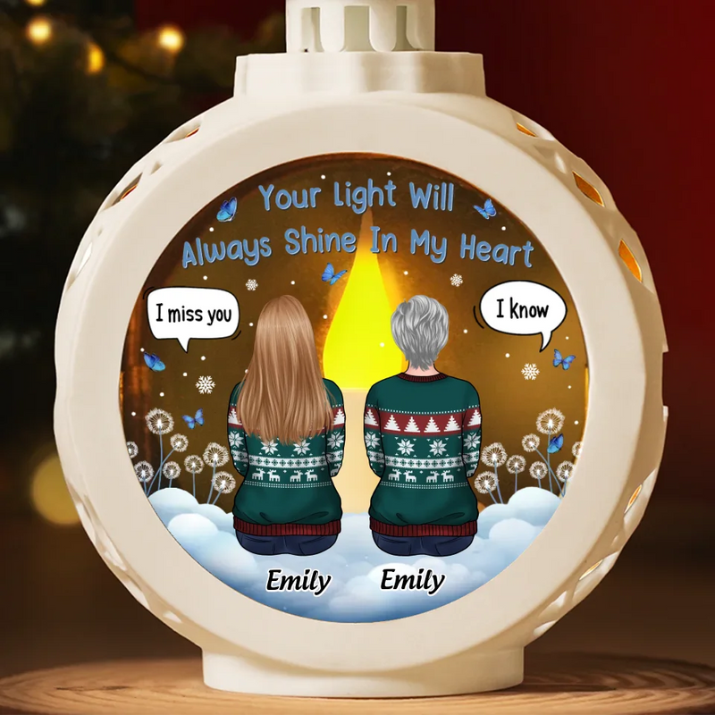 You Live On In Our Memories And Our Hearts - Memorial Personalized Custom Candlelight Lantern Ornament - Sympathy Gift, Christmas Gift For Family Members