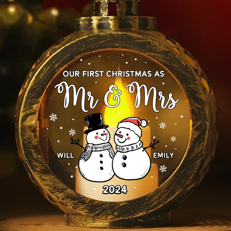 This Holiday Season, My Heart Is Full With You By My Side - Couple Personalized Custom Candlelight Lantern Ornament - Christmas Gift For Husband Wife, Anniversary, First Christmas