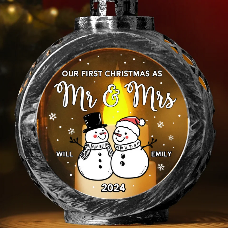 This Holiday Season, My Heart Is Full With You By My Side - Couple Personalized Custom Candlelight Lantern Ornament - Christmas Gift For Husband Wife, Anniversary, First Christmas