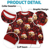 Custom Photo Paw La-La-La-La! - Dog & Cat Personalized Custom Ugly Sweatshirt - Unisex Wool Jumper - Christmas Gift For Pet Owners, Pet Lovers