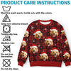 Custom Photo Paw La-La-La-La! - Dog & Cat Personalized Custom Ugly Sweatshirt - Unisex Wool Jumper - Christmas Gift For Pet Owners, Pet Lovers