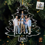 Custom Photo Side By Side, We Create Our Family Story - Family Personalized Custom Ornament - Acrylic Custom Shaped - Christmas Gift For Family Members
