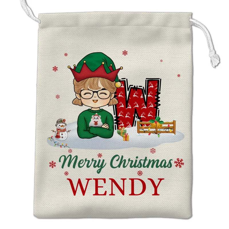 Merry Christmas - Personalized Custom Christmas Favor Bag - Christmas Gift For Kid