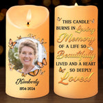 Custom Photo In Loving Memory Gifts for Dad - Personalized LED Candle