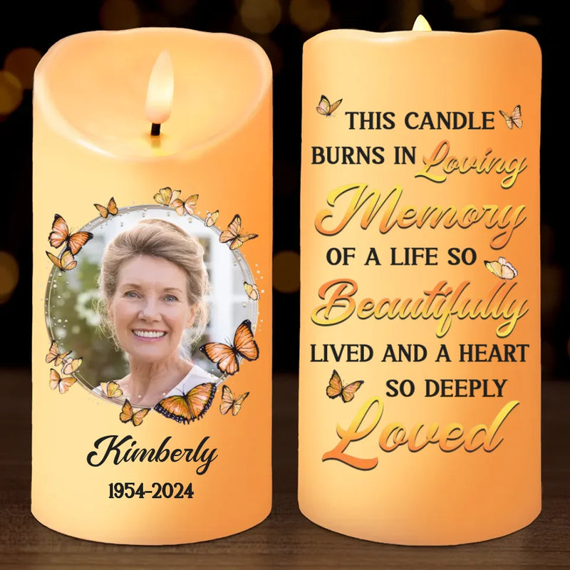 Custom Photo You Are Loved Beyond Words And Missed Beyond Measure - Memorial Personalized Custom LED Candle - New Arrival, Christmas Gift, Sympathy Gift For Family Members
