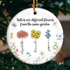 Sisters Are Different Flowers From The Same Garden - Bestie Personalized Custom Ornament - Ceramic Round Shaped - Christmas Gift For Best Friends, BFF, Sisters