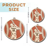 Swinging For The Fences - Personalized Custom Ornament - Wood Custom Shaped - Christmas Gift For Sport Lovers, Sport Players