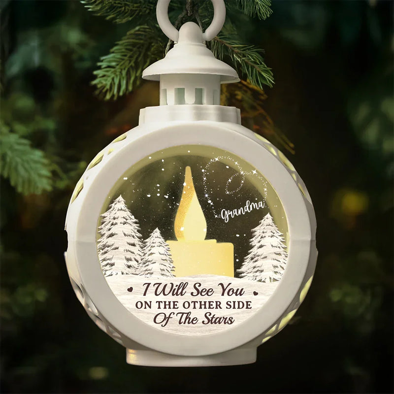 See You On The Other Side Of The Stars - Memorial Personalized Custom Candlelight Lantern Ornament - Sympathy Gift, Christmas Gift For Family Members