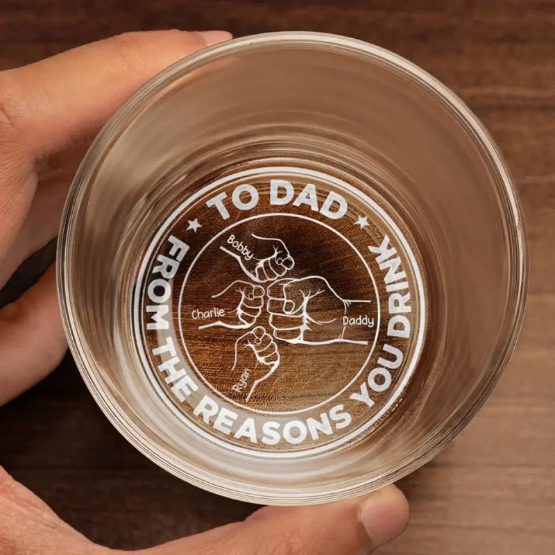 What Dad Really Wants Is A Nap - Family Personalized Custom Whiskey Glass - Father's Day, Gift For Dad, Grandpa