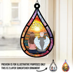 The Years May Pass, But Still, You Stay - Memorial Personalized Window Hanging Suncatcher - Sympathy Gift For Family Members