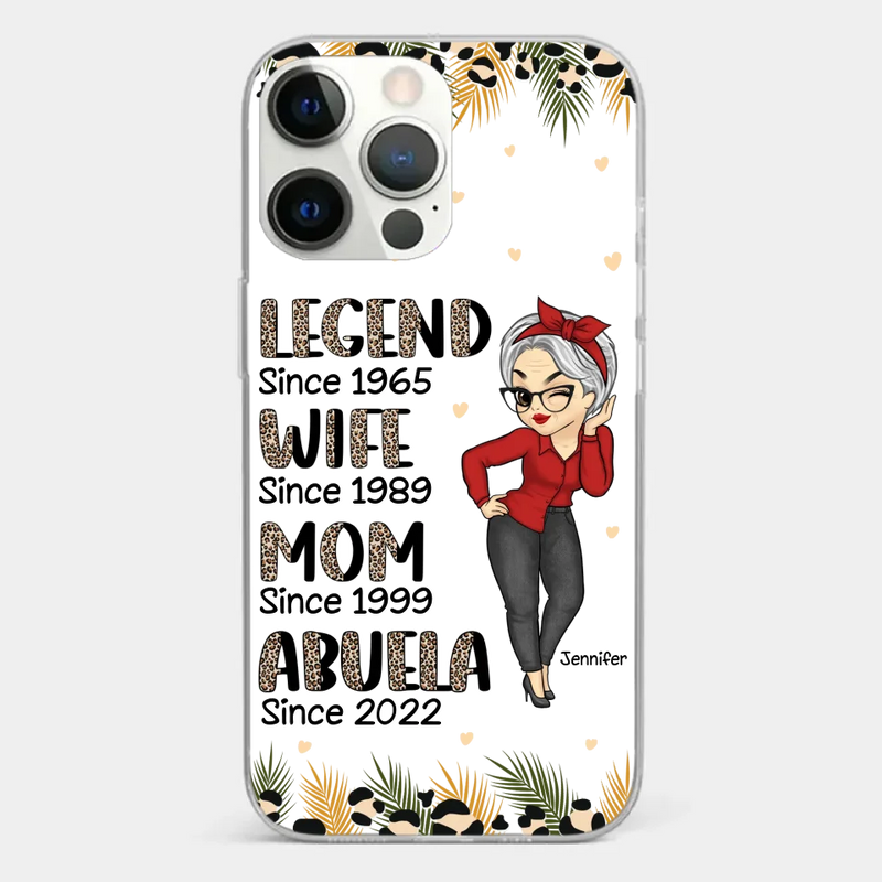 Promoted To Great Grandma - Family Personalized Custom Clear Phone Case - Gift For Mom, Grandma