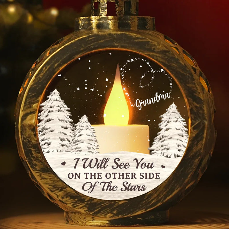See You On The Other Side Of The Stars - Memorial Personalized Custom Candlelight Lantern Ornament - Sympathy Gift, Christmas Gift For Family Members