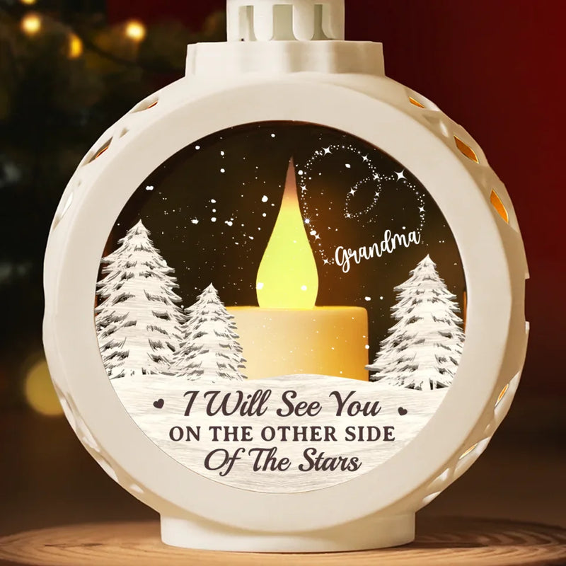 See You On The Other Side Of The Stars - Memorial Personalized Custom Candlelight Lantern Ornament - Sympathy Gift, Christmas Gift For Family Members