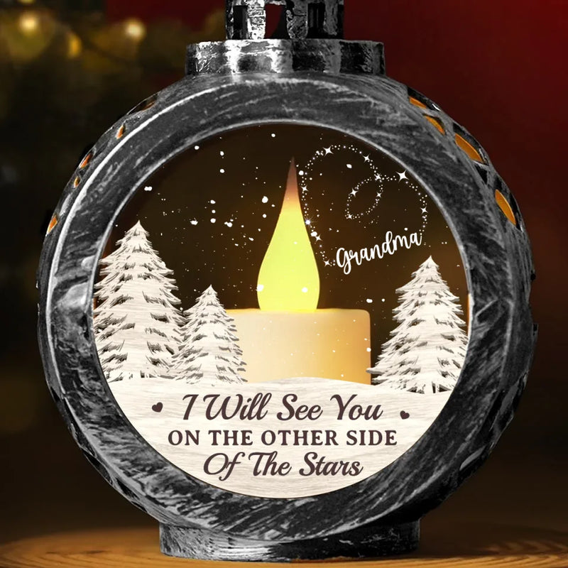 See You On The Other Side Of The Stars - Memorial Personalized Custom Candlelight Lantern Ornament - Sympathy Gift, Christmas Gift For Family Members