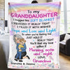 Grandma’s Hug Is The Best Therapy - Family Personalized Custom Blanket - Christmas Gift For Grandma, Grandkid
