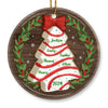 All I Want For Christmas Is My Family - Family Personalized Custom Ornament - Ceramic Round Shaped - Christmas Gift For Family Members, First Christmas