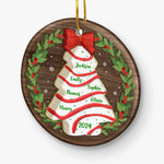 All I Want For Christmas Is My Family - Family Personalized Custom Ornament - Ceramic Round Shaped - Christmas Gift For Family Members, First Christmas