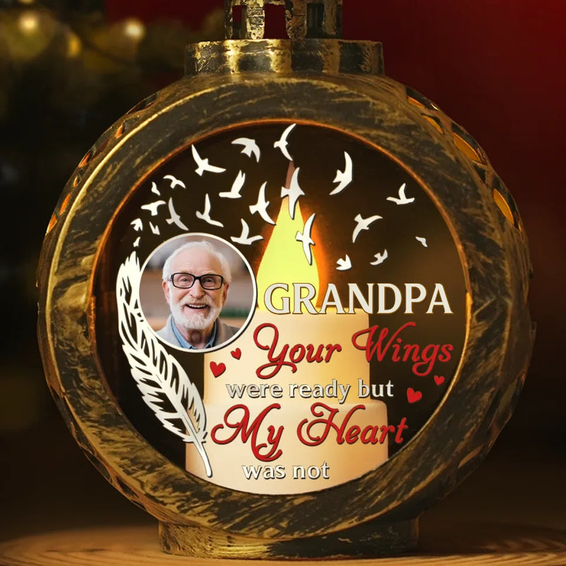 Custom Photo Your Spirit Remains With Us - Memorial Personalized Custom Candlelight Lantern Ornament - Sympathy Gift, Christmas Gift For Family Members