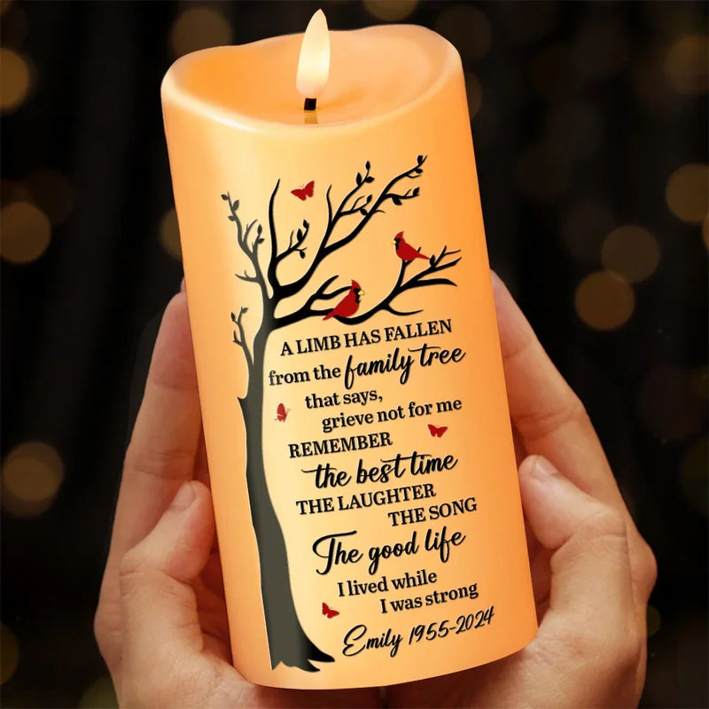 Forever Part Of Our Story - Memorial Personalized Custom LED Candle - Sympathy Gift, Christmas Gift For Family Members