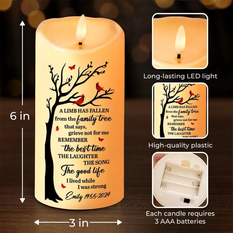 Forever Part Of Our Story - Memorial Personalized Custom LED Candle - Sympathy Gift, Christmas Gift For Family Members