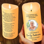 Custom Photo Memorial Remembrance Decor - Personalized LED Candle