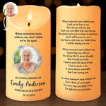 Custom Photo Memorial Remembrance Decor - Personalized LED Candle
