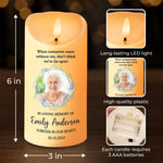 Custom Photo Memorial Remembrance Decor - Personalized LED Candle