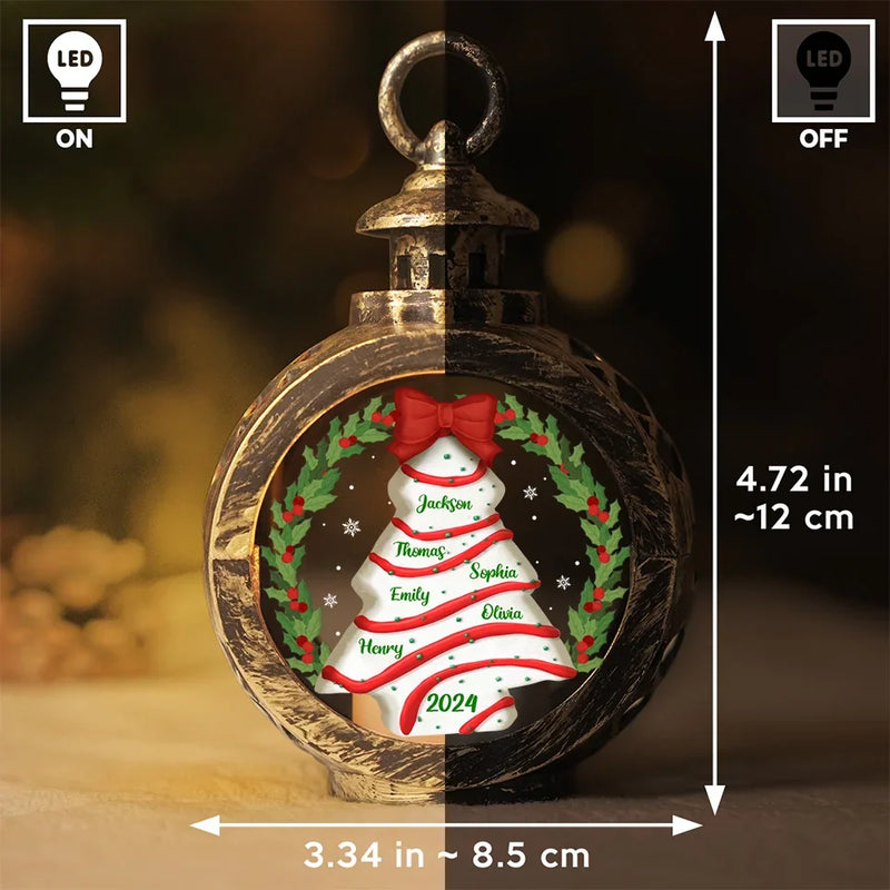 Creating Memories With The Ones I Love Most - Family Personalized Custom Candlelight Lantern Ornament - Christmas Gift For Family Members
