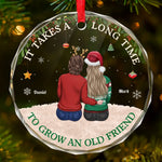 We Are Rich In Friends - Bestie Personalized Custom Circle Glass Ornament - Christmas Gift For Best Friends