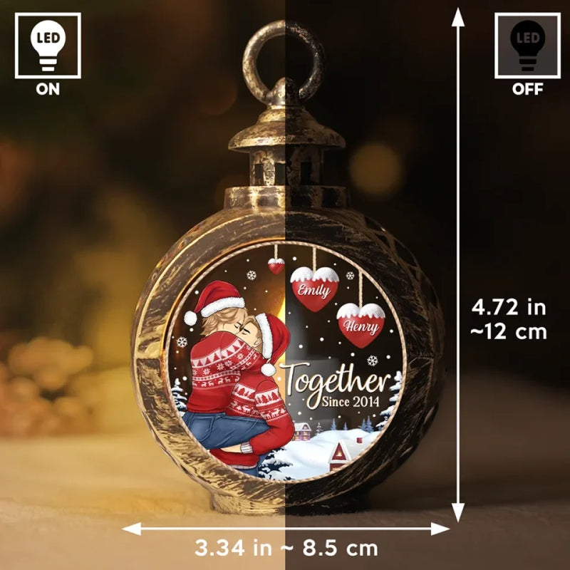 With You, Every Holiday Feels Special And Bright - Couple Candlelight Lantern Ornament - Christmas Gift For Husband Wife, Anniversary