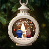 Have A Pawesome Holiday Season - Couple Personalized Custom Candlelight Lantern Ornament - Christmas Gift For Husband Wife, Anniversary, Pet Owners, Pet Lovers