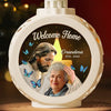 Custom Photo God Has You In His Arms, I Have You In My Heart - Memorial Personalized Custom Candlelight Lantern Ornament - Sympathy Gift, Christmas Gift For Family Members