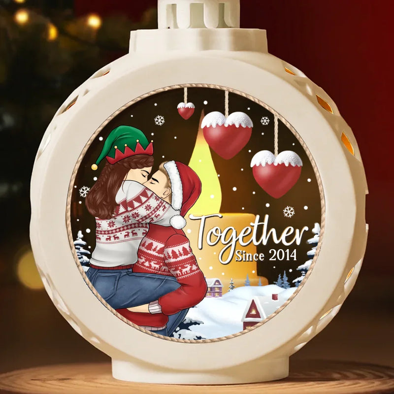 With You, Every Holiday Feels Special And Bright - Couple Candlelight Lantern Ornament - Christmas Gift For Husband Wife, Anniversary