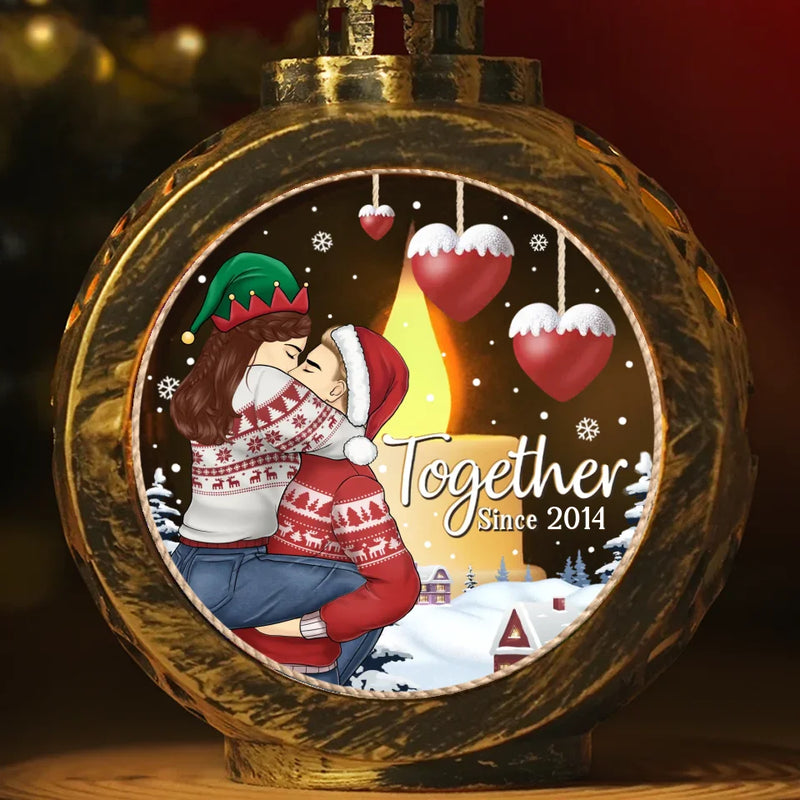 With You, Every Holiday Feels Special And Bright - Couple Candlelight Lantern Ornament - Christmas Gift For Husband Wife, Anniversary