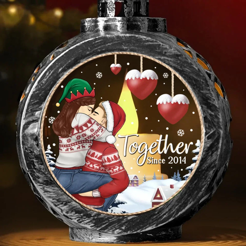 With You, Every Holiday Feels Special And Bright - Couple Candlelight Lantern Ornament - Christmas Gift For Husband Wife, Anniversary