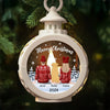 Christmas Is Our Good Time - Couple Personalized Custom Candlelight Lantern Ornament - Christmas Gift For Husband Wife, Anniversary, Pet Owners, Pet Lovers