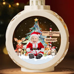 Custom Photo Love Grows With Every Little Moment - Family Personalized Custom Candlelight Lantern Ornament - Christmas Gift For Baby Kids, Newborn Baby, First Christmas