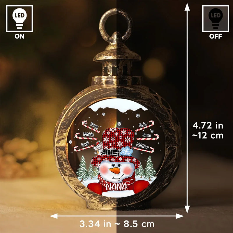 Cherish Every Moment With You - Family Personalized Custom Candlelight Lantern Ornament - Christmas Gift For Mom, Grandma