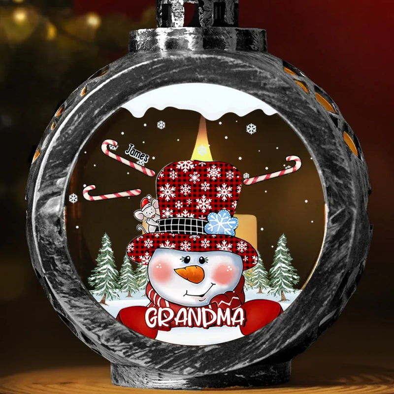 Cherish Every Moment With You - Family Personalized Custom Candlelight Lantern Ornament - Christmas Gift For Mom, Grandma