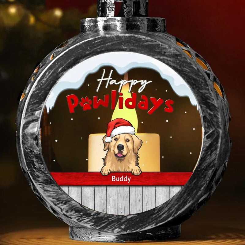 Furry Holiday Wishes - Dog & Cat Personalized Custom Candlelight Lantern Ornament - Christmas Gift For Pet Owners, Pet Lovers