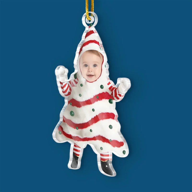 Custom Photo Santa’s Littlest Helper Is The Cutest One Of All - Family Personalized Custom Ornament - Acrylic Custom Shaped - Christmas Gift For Baby Kids, Newborn Baby, First Christmas