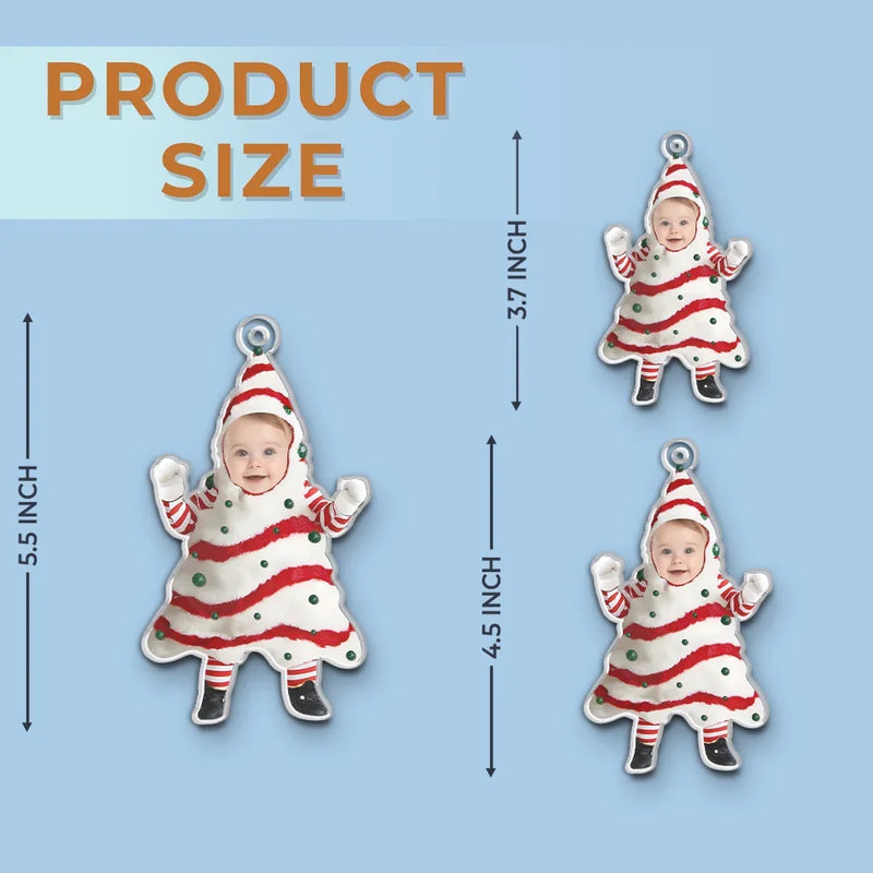 Custom Photo Santa’s Littlest Helper Is The Cutest One Of All - Family Personalized Custom Ornament - Acrylic Custom Shaped - Christmas Gift For Baby Kids, Newborn Baby, First Christmas