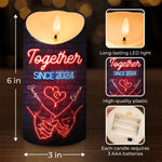 Custom Name Romantic Anniversary Gifts for Couples - Personalized LED Candle