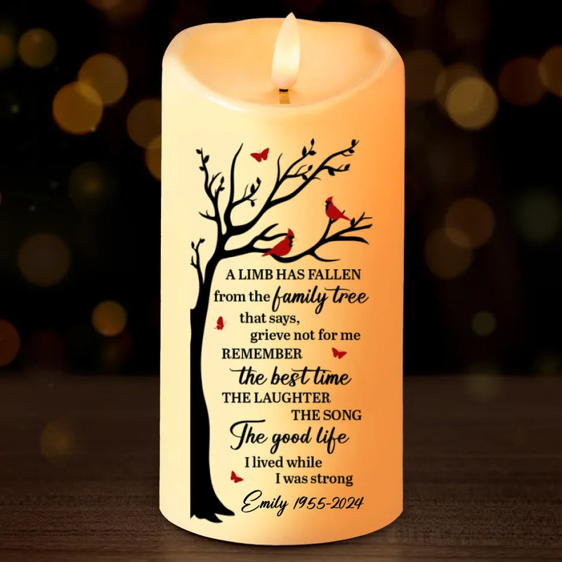 Forever Part Of Our Story - Memorial Personalized Custom LED Candle - Sympathy Gift, Christmas Gift For Family Members