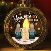 Have A Pawesome Holiday Season - Couple Personalized Custom Candlelight Lantern Ornament - Christmas Gift For Husband Wife, Anniversary, Pet Owners, Pet Lovers